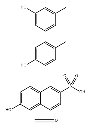 2-Naphthalenesulfonic acid, 6-hydroxy-, reaction products with m-cresol, p-cresol and formaldehyde Structure