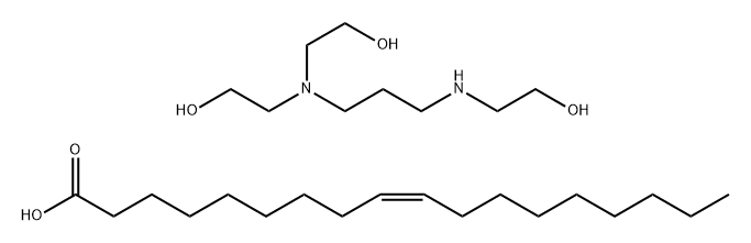 9-Octadecenoic acid (Z)-, compd. with 2,2'-[[3-[C12-18-alkyl(2-hydroxyethyl)amino]propyl]imino]bis[ethanol] (2:1) Structure