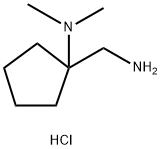 Cyclopentanemethanamine, 1-(dimethylamino)-, hydrochloride (1:2) Structure