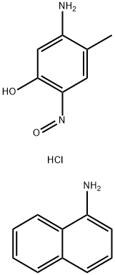 Phenol, 5-amino-4-methyl-2-nitroso-, reaction products with 1-naphthalenamine, hydrochlorides Structure