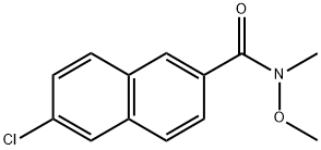 6-Chloro-N-methoxy-N-methyl-2-naphthalenecarboxamide Structure