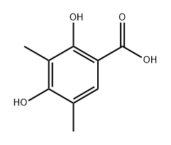 2,4-Dihydroxy-3,5-dimethylbenzoic acid 구조식 이미지