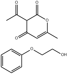 2H-Pyran-2,4(3H)-dione, 3-acetyl-6-methyl-, reaction products with 2-phenoxyethanol Structure