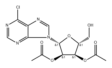 9H-Purine, 6-chloro-9-(2,3-di-O-acetyl-β-D-ribofuranosyl)- Structure