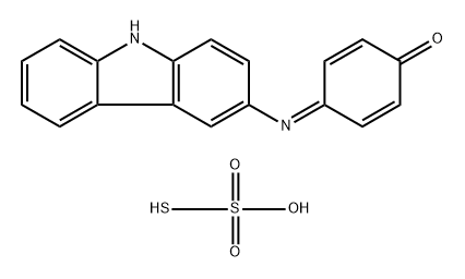 티오황산(H2S2O3),4-(9H-carbazol-3-ylimino)-2,5-cyclohexadien-1-one과의반응생성물,황화물 구조식 이미지