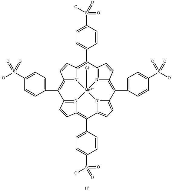 5,10,15,20-Tetrakis(4-sulfonatophenyl)-21H,23H-포르핀망간(III)클로라이드 구조식 이미지
