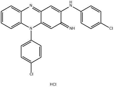 2-Phenazinamine, N,5-bis(4-chlorophenyl)-3,5-dihydro-3-imino-, hydrochloride (1:1) Structure