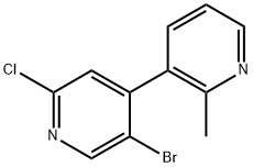 5'-bromo-2'-chloro-2-methyl-3,4'-bipyridine Structure