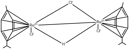 Ruthenium, μ-chlorodichloro-μ-hydrobis[(1,2,3,4,5,6-η)-1-methyl-4-(1-methylethyl)benzene]di-, (Ru-Ru) Structure