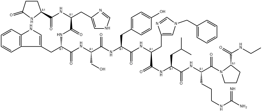 (Des-Gly10,His(Bzl)6,Pro-NHEt9)-LHRH Structure