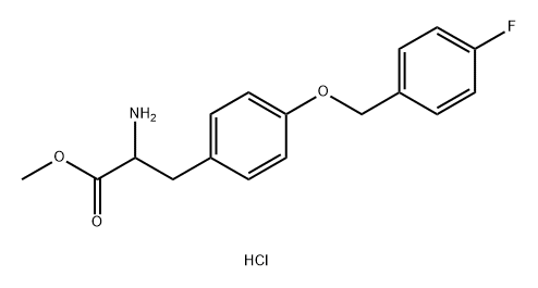 methyl 2-amino-3-(4-((4-fluorobenzyl)oxy)phenyl)propanoate hydrochloride Structure