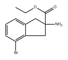 ethyl 2-amino-4-bromo-2,3-dihydro-1H-indene-2-carboxylate Structure