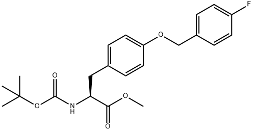 methyl 2-((tert-butoxycarbonyl)amino)-3-(4-((4-fluorobenzyl)oxy)phenyl)propanoate Structure