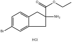 1H-Indene-2-carboxylic acid, 2-amino-5-bromo-2,3-dihydro-, ethyl ester Structure