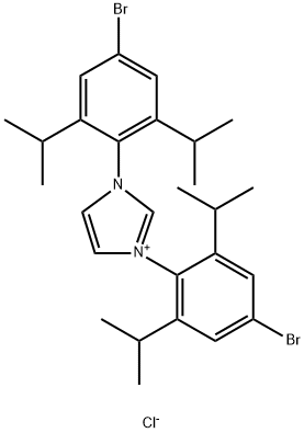 1,3-Bis(4-bromo-2,6-diisopropylphenyl)-1H-imidazol-3-ium chloride Structure