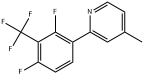 2-[2,4-Difluoro-3-(trifluoromethyl)phenyl]-4-methylpyridine Structure