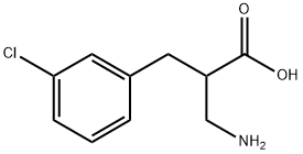 Benzenepropanoic acid, α-(aminomethyl)-3-chloro- Structure