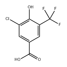 3-Chloro-4-hydroxy-5-(trifluoromethyl)benzoic acid Structure