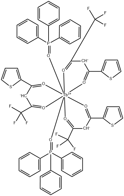 Terbium, tris[4,4,4-trifluoro-1-(2-thienyl)-1,3-butanedionato-κO,κO']bis(triphenylphosphine oxide-κO)- (9CI) Structure