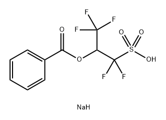 1-Propanesulfonic acid, 2-(benzoyloxy)-1,1,3,3,3-pentafluoro-, sodium salt (1:1) 구조식 이미지