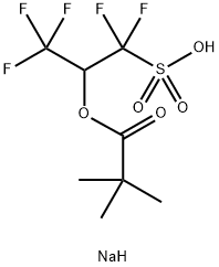 Propanoic acid, 2,2-dimethyl-, 1-(difluorosulfomethyl)-2,2,2-trifluoroethyl ester, sodium salt (1:1) Structure