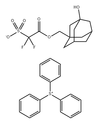 Triphenylsulfonium (3-hydroxytricyclo[3.3.1.13,7]decane-1-methoxycarbonyl)difluoromethane sulfonate Structure