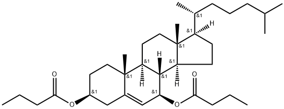 Cholest-5-ene-3,7-diol,dibutanoate,(3,7)-(9CI) Structure