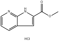 1H-Pyrrolo[2,3-b]pyridine-2-carboxylic acid, methyl ester, hydrochloride (1:1) Structure