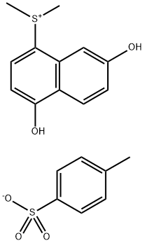 Sulfonium, (4,7-dihydroxy-1-naphthalenyl)dimethyl-, 4-methylbenzenesulfonate (1:1) Structure