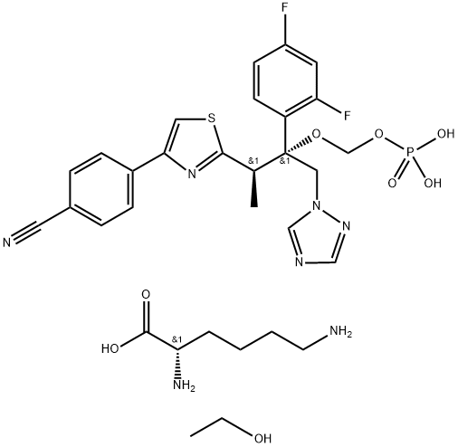 Fosravuconazole L-lysine ethanolate 구조식 이미지