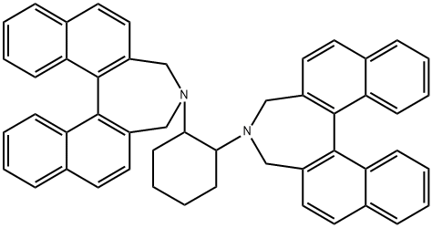 3H-Dinaphth[2,1-c:1',2'-e]azepine, 4,4'-(1R,2R)-1,2-cyclohexanediylbis[4,5-dihydro-, (11bS,11'bS)- Structure