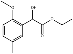 Ethyl α-hydroxy-2-methoxy-5-methylbenzeneacetate Structure