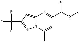 methyl 7-methyl-2-(trifluoromethyl)pyrazolo[1,5-a]pyrimidine-5-carboxylate Structure