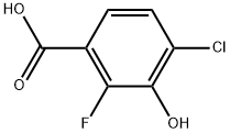 4-Chloro-2-fluoro-3-hydroxybenzoic acid 구조식 이미지