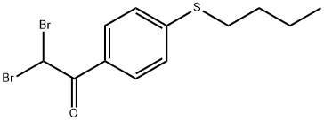 2,2-Dibromo-1-[4-(butylthio)phenyl]ethanone Structure