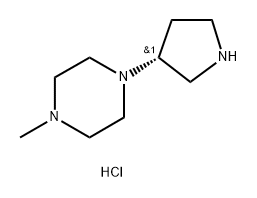 (R)-1-Methyl-4-(pyrrolidin-3-yl)piperazine trihydrochloride Structure