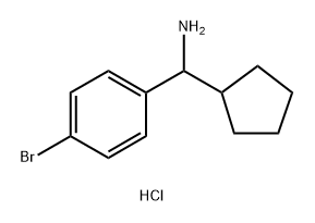 (4-bromophenyl)(cyclopentyl)methanamine hydrochloride Structure