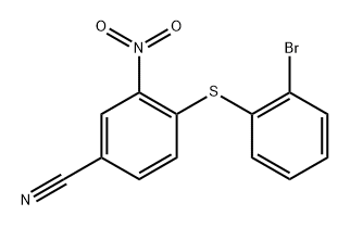 4-(2-bromophenylthio)-3-nitrobenzonitrile Structure