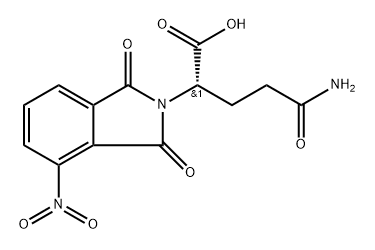 2H-Isoindole-2-acetic acid, α-(3-amino-3-oxopropyl)-1,3-dihydro-4-nitro-1,3-dioxo-, (αS)- Structure