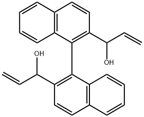 [1,1'-Binaphthalene]-2,2'-dimethanol, α2,α2'-diethenyl-, (α2S,α2'S,1R)- Structure