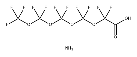 3,5,7,9-Tetraoxadecanoic acid, 2,2,4,4,6,6,8,8,10,10,10-undecafluoro-, ammonium salt (1:1) 구조식 이미지