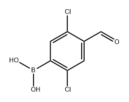 2,5-Dichloro-4-formylphenylboronic acid Structure