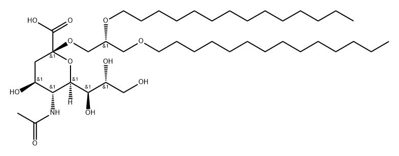 1,2-di-O-tetradecyl-3-O-alpha-sialylglycerol Structure