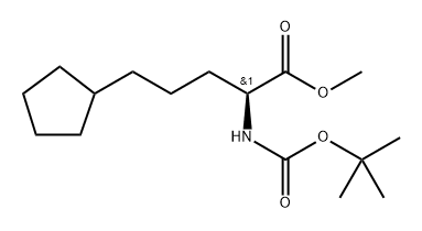 Boc-(S)-5-cyclopentyl-2-(methylamino)pentanoic acid Structure