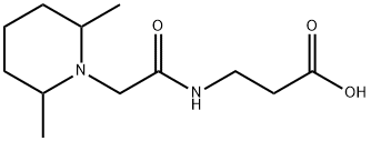 β-Alanine, N-[2-(2,6-dimethyl-1-piperidinyl)acetyl]- 구조식 이미지