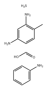 Formic acid, reaction products with aniline, 4-methyl-1,3-benzenediamine and sulfur Structure