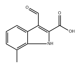 3-formyl-7-methyl-1H-indole-2-carboxylic acid 구조식 이미지