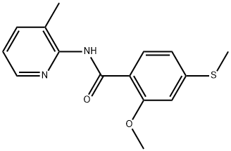 2-Methoxy-N-(3-methyl-2-pyridinyl)-4-(methylthio)benzamide Structure