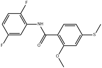 N-(2,5-Difluorophenyl)-2-methoxy-4-(methylthio)benzamide Structure