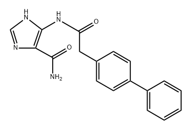 4-(2-([1,1'-biphenyl]-4-yl)acetamido)-1H-imidazole-5-carboxylic acid amide Structure